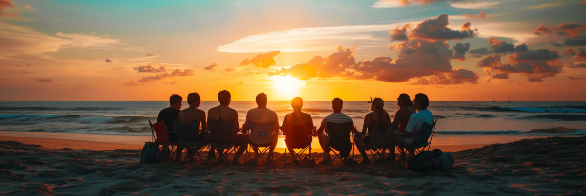 Beachside AA Meeting at Golden Hour